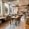 co working space with ample seating and wooden accents