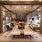 clubhouse with high ceilings, modern bar-style seating, and easy access to the swimming pool